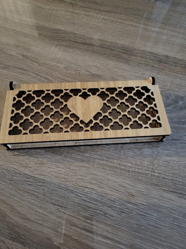 Boite + rose "Love" en bois – Image 2