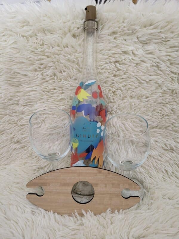 Support personnalisable "verres en duo" pour bouteille – Image 2