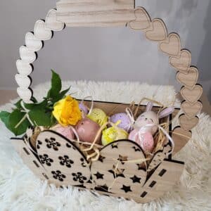 Panier en bois Pâques