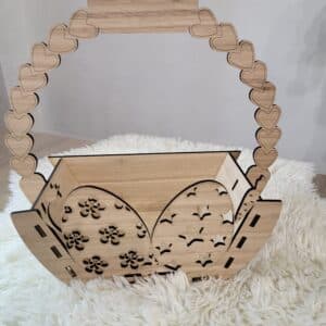 Panier en bois Pâques