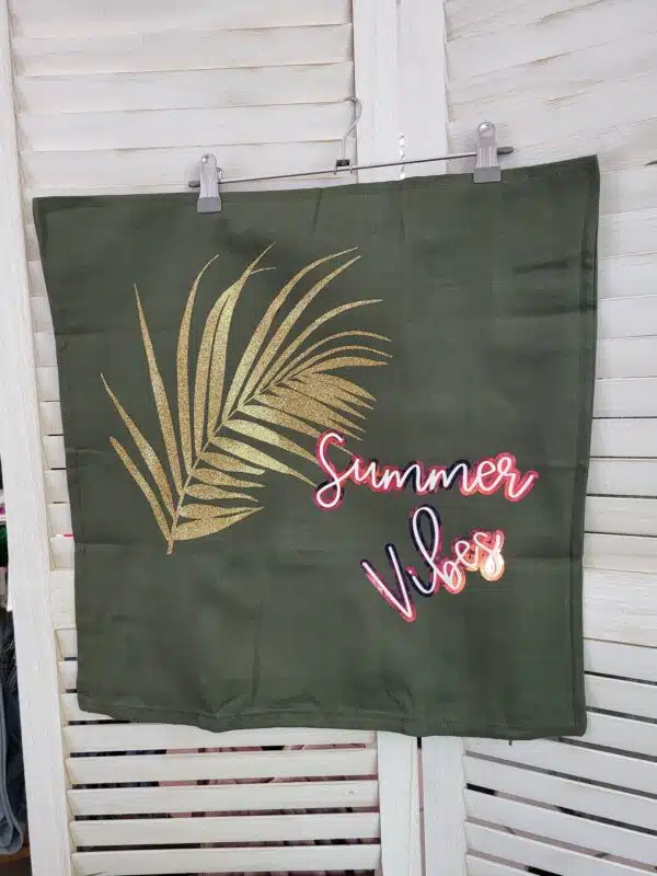 Housse coussin été ananas palmier