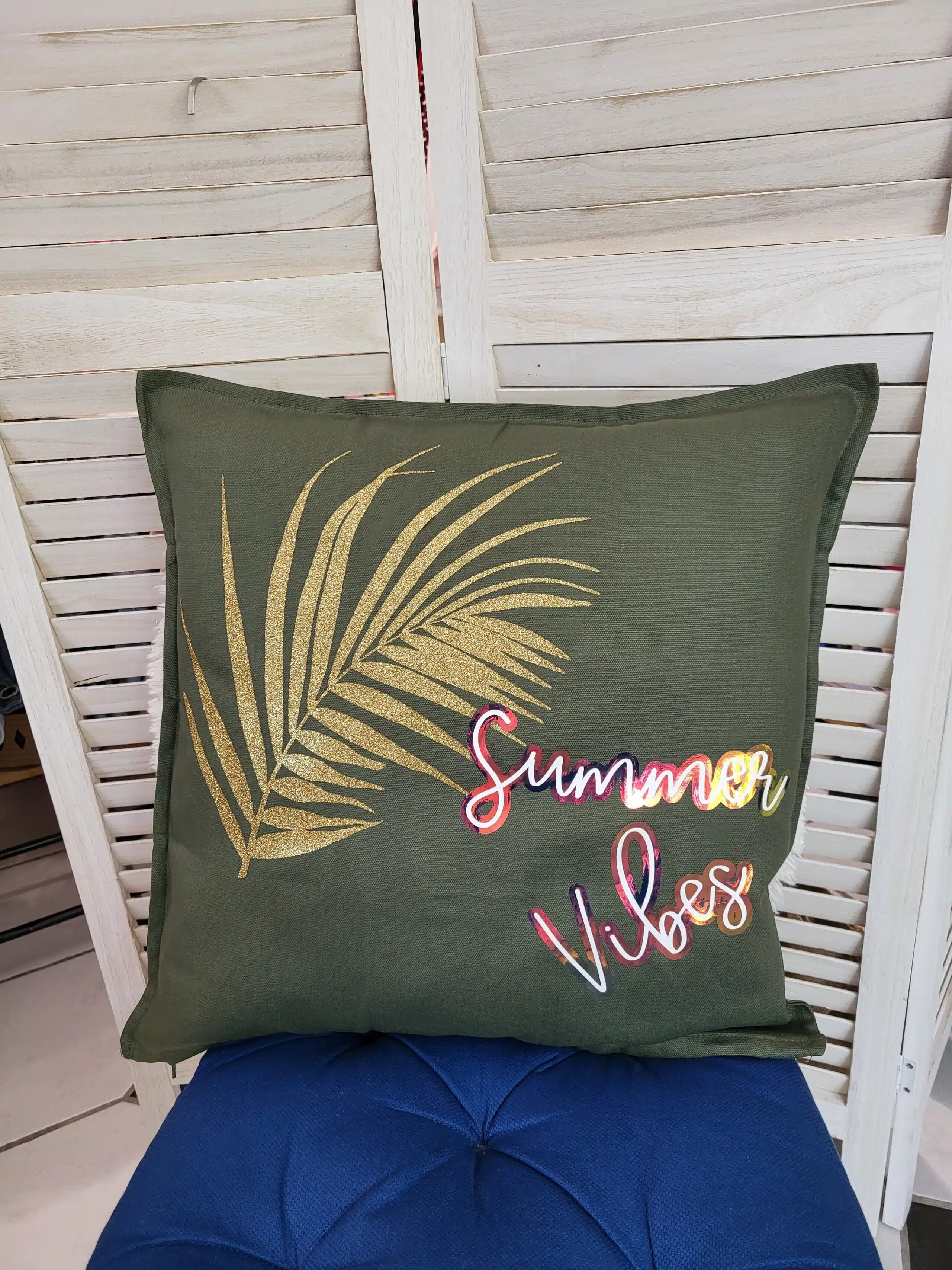 Housse coussin été ananas palmier