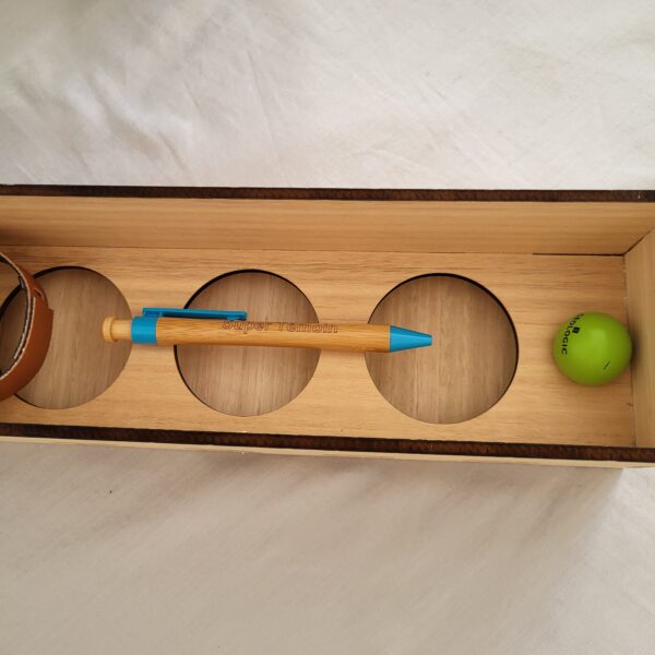 Boite pour boules de pétanque en bois personnalisable – Image 5