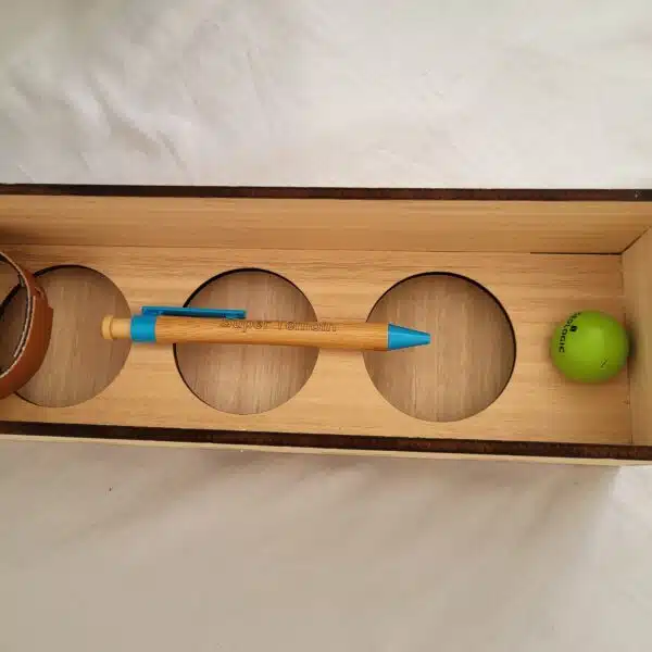 Boite pour boules de pétanque en bois personnalisable – Image 5