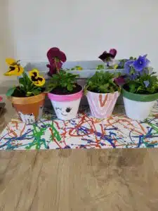 Atelier décoration de pot de jardinage