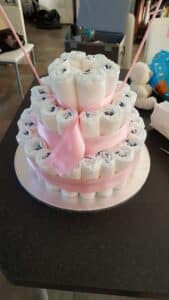 Scénographie et organisation d'une baby shower à domicile
