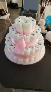 Scénographie et organisation d'une baby shower à domicile