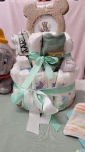 Conception de gâteau de couche pour baby shower