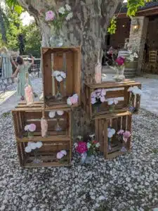 Décoration et scénographie pour un mariage