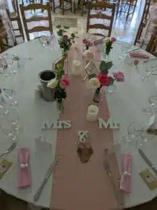 Décoration et scénographie pour un mariage