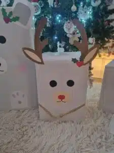 Conception d'emballages cadeaux de noël sur votre thème