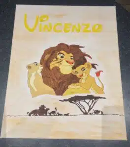 Toile personnalisée pour un baptême garçon