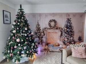 Mise en scène de décor de noël
