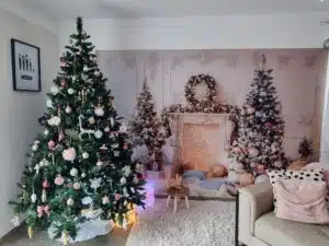 Mise en scène de décor de noël