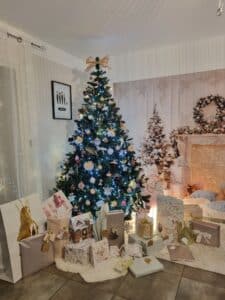 Mise en scène de décor de noël