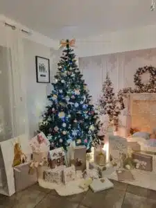 Mise en scène de décor de noël