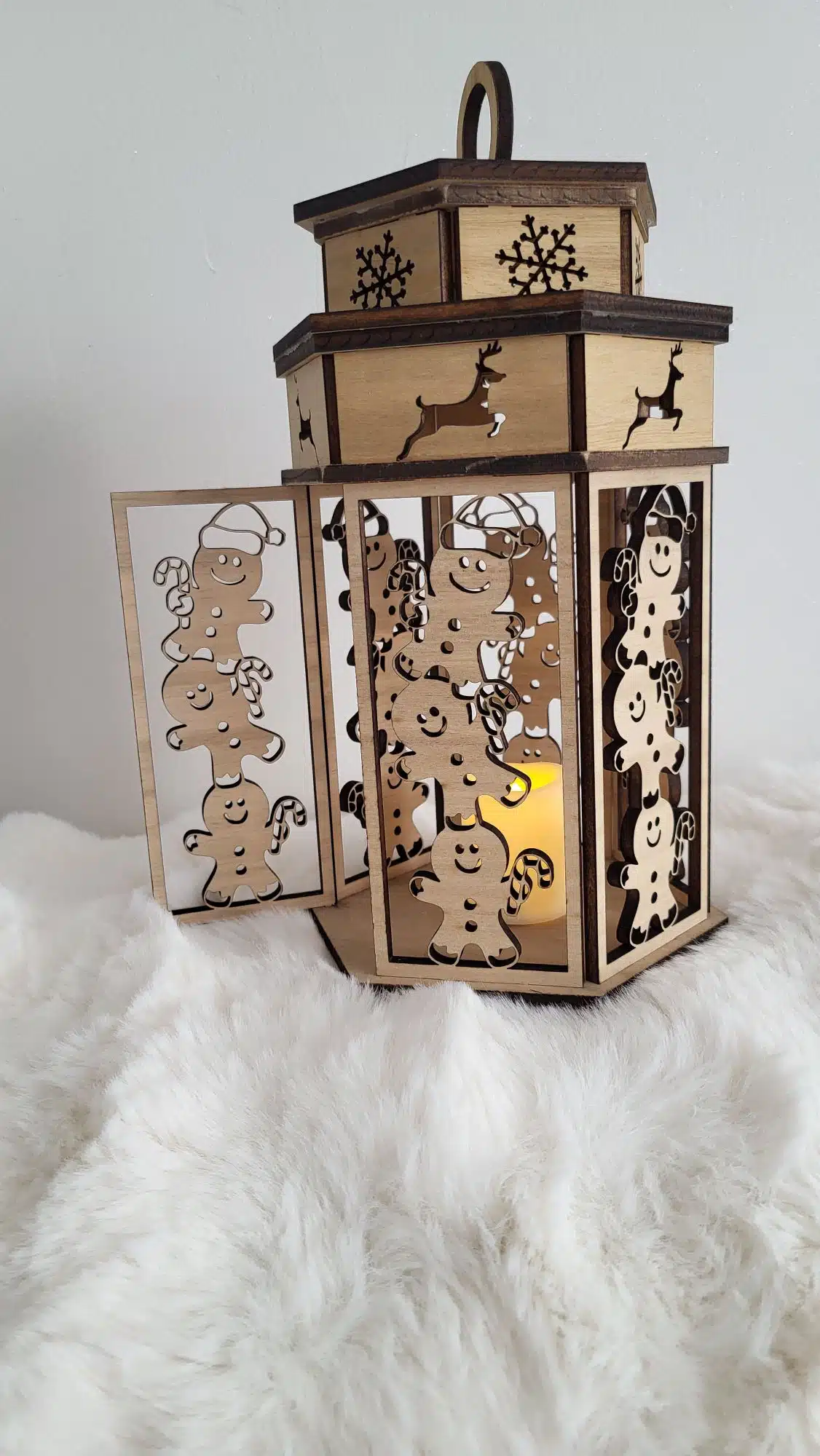 Lanterne de Noël en bois
