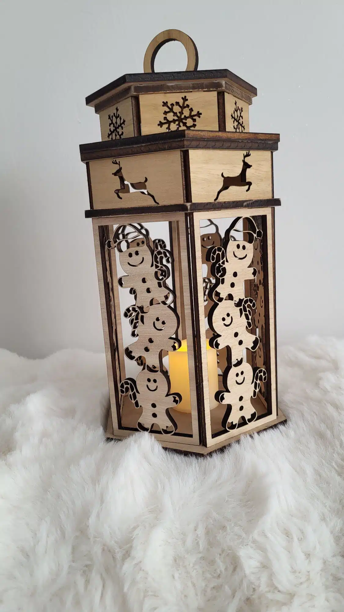 Lanterne de Noël en bois