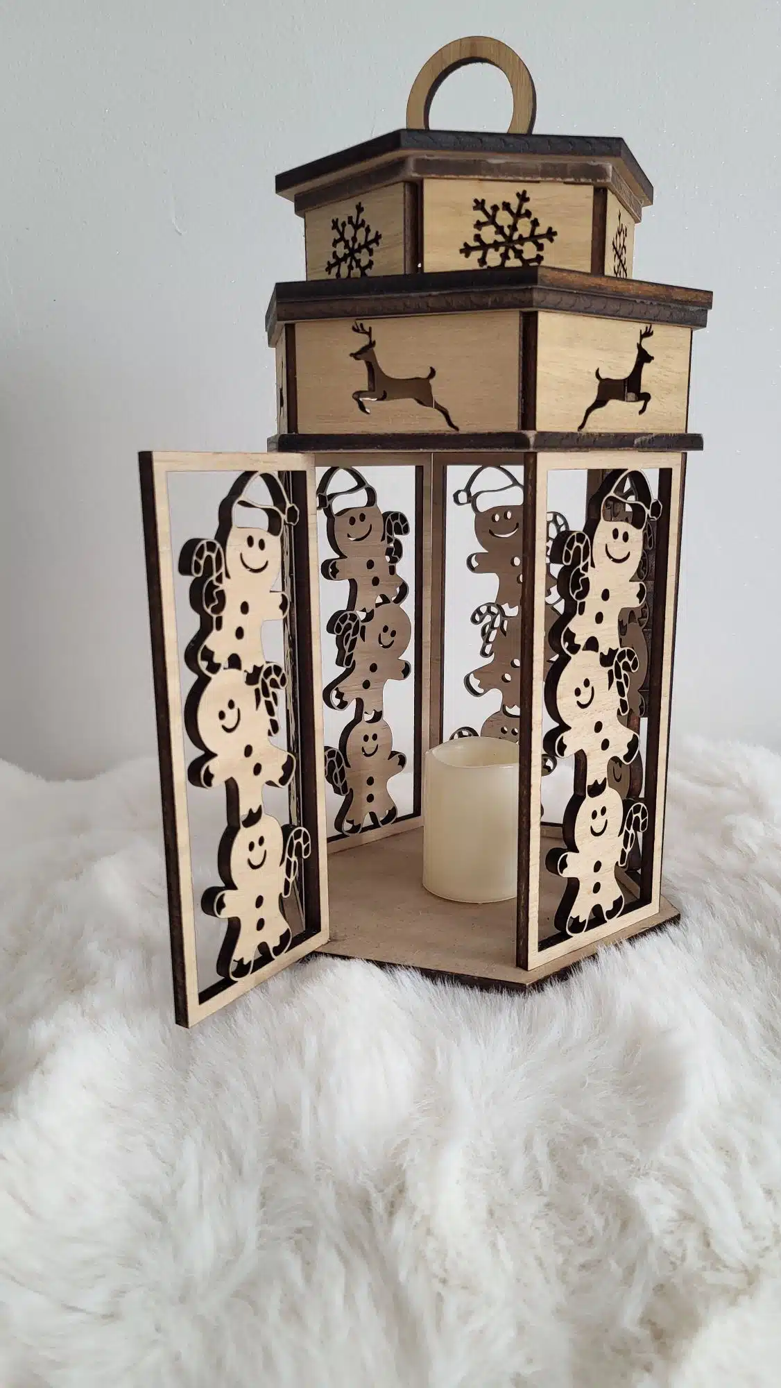 Lanterne de Noël en bois