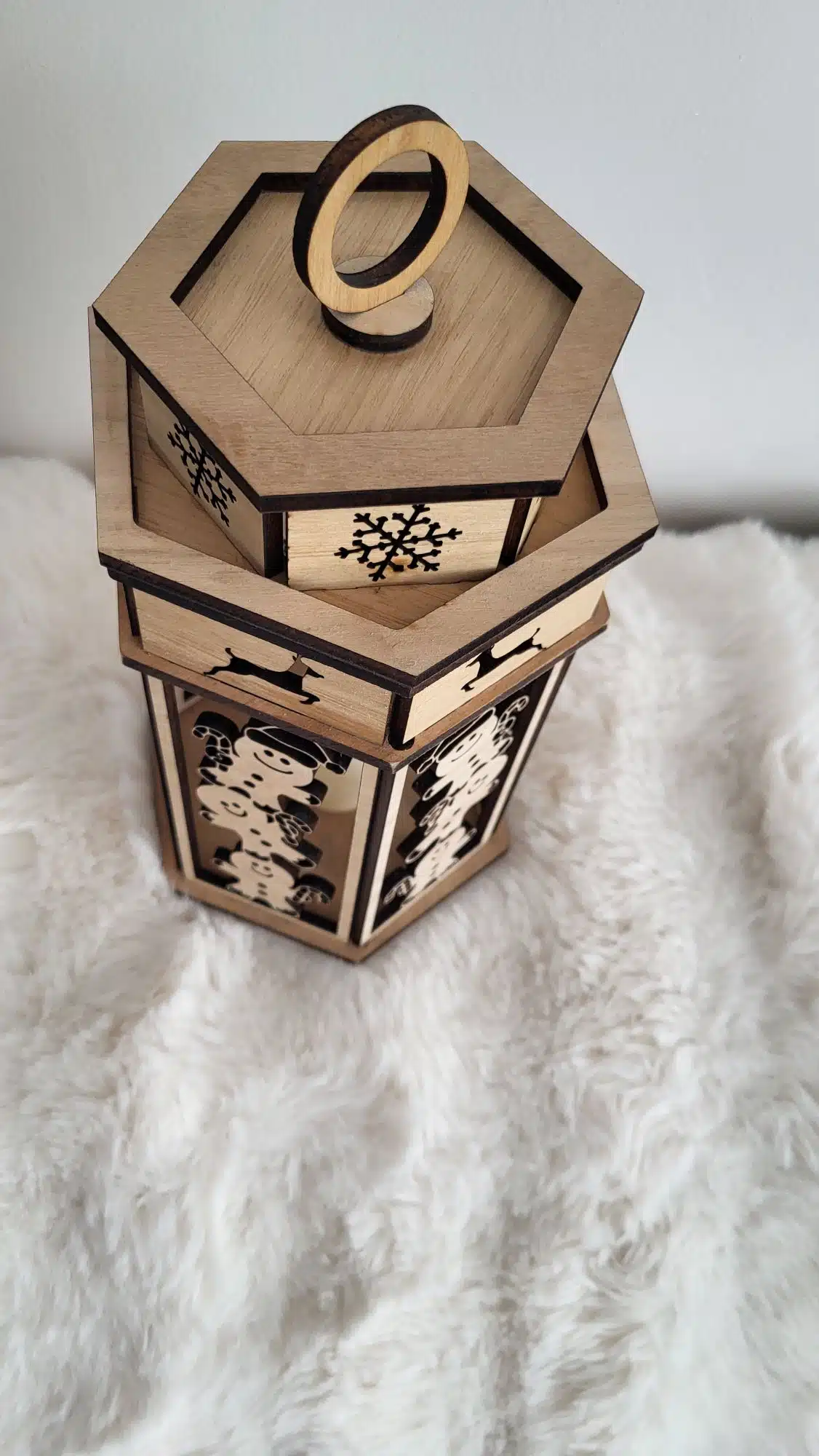 Lanterne de Noël en bois