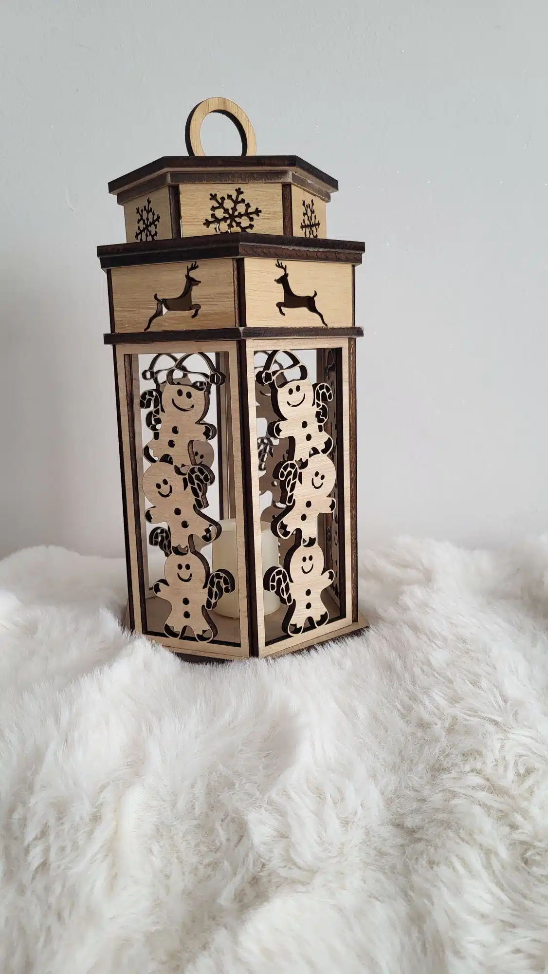Lanterne de Noël en bois