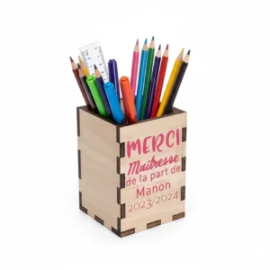 Pot à crayon Merci Maîtresse personnalisable